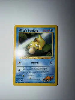 Pokemon TCG Gym Heroes Misty's Psyduck 54/132 Gold Foil W Stamp Near Mint Card - Image 1