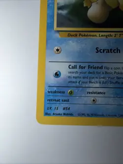 Pokemon TCG Gym Heroes Misty's Psyduck 54/132 Gold Foil W Stamp Near Mint Card - Image 2