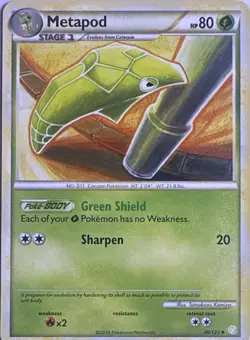 Metapod 46/123 Uncommon HeartGold & SoulSilver Pokemon Lightly Played - Image 1