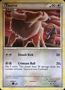 Tauros 41/95 Uncommon HGSS Unleashed Pokemon Lightly Played - Image 1
