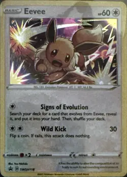 Eevee SWSH118 Holo Promo Sword & Shield Promo Pokemon Near Mint - Image 1