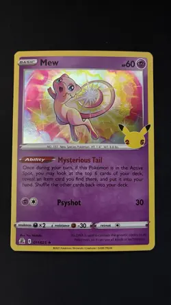 2021 Mew Holo #011/025 Sword & Shield Celebrations Pokemon TCG - Image 1