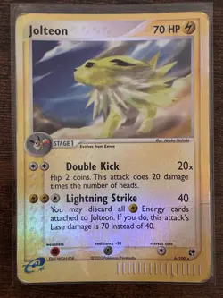 Pokemon TCG Jolteon 6/100 Sandstorm Reverse Holo Holo Rare Stage 1 70 HP - Image 1