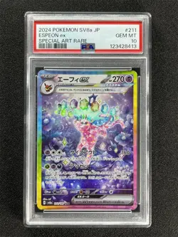 2024 Pokemon Sv8a Japanese Espeon Ex #211/187 Special Art Rare PSA 10 GEM MT - Image 1