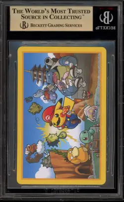 Pokemon Mario Pikachu Mario & Luigi Queen of Hearts Poker Deck BGS 10 Pristine - Image 2