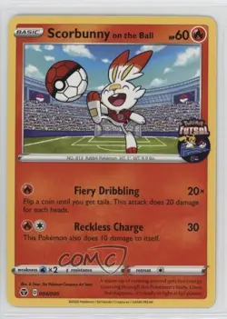 Scorbunny on the Ball Pokemon Futsal #004 - Image 1