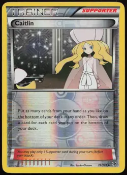 Caitlin 78/101 MP Plasma Blast Uncommon Reverse Holo Pokemon - Image 1