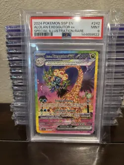 PSA 9 Alolan Exeggutor EX 242/191 SIR Pokemon TCG: SV Surging Sparks - Image 1