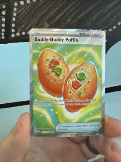 Pokemon Buddy-Buddy Poffin Trainer Item Me01 167/132 Full Art Holo Ultra Rare - Image 1