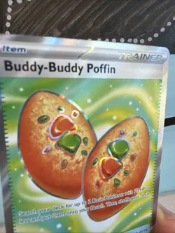 Pokemon Buddy-Buddy Poffin Trainer Item Me01 167/132 Full Art Holo Ultra Rare - Image 3