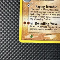 Pokemon TCG EX Deoxys Stamped Whiscash 28/107 Reverse Holo HP - Image 5