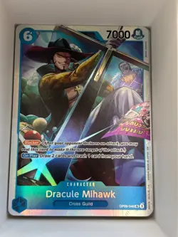 OP09-048 Dracule Mihawk English SR One Piece TCG Card Game - Image 1