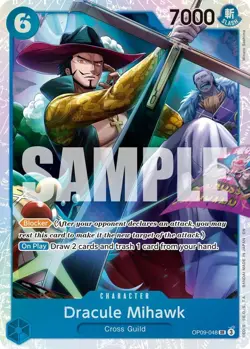 OP09-048 Dracule Mihawk English SR One Piece TCG Card Game - Image 2