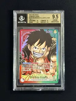 2022 One Piece OP-01 Alternate Art OP01-003 Monkey D. Luffy Pre-Errata BGS 9.5 - Image 1