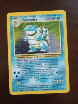 Pokemon TCG Blastoise Holo Unlimited Holographic Card 2/102 Base Set - Image 1