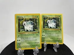 Pokemon TCG Nidoran 57/64 Jungle Common non holo Vintage WOTC Pokemon Card X2 - Image 1