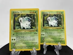 Pokemon TCG Nidoran 57/64 Jungle Common non holo Vintage WOTC Pokemon Card X2 - Image 2