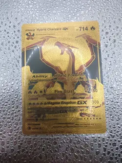 Pokemon 2023 Hybrid Charizard GX GOLD Custom Card - Image 2