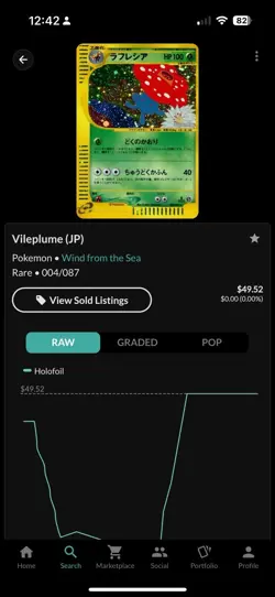 Pokemon Vileplume Wind From the Sea Holo Card 004/087 Japanese Edition - Image 4