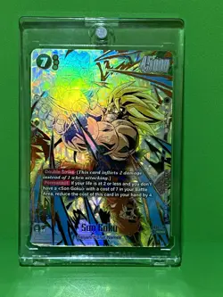 DRAGON BALL Z SUPER CARD GAME FUSION WORLD SON GOKU FB05 119 SCR Alt Art English - Image 1