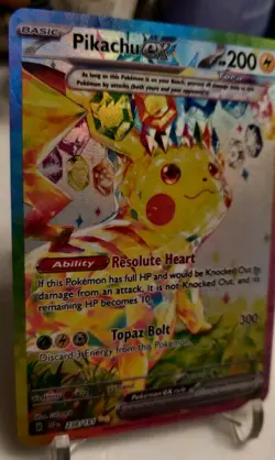 *CustomMade* High Quality,Pikachu Ex Surging Sparks,Textured"Display-card" - Image 2