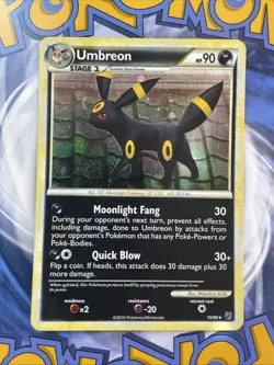 UMBREON 10/90 HGSS: Undaunted HOLO RARE Pokemon TCG card LP READ - Image 1