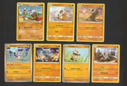 Cubone Pokemon Card Collection Set of 7 English Cards Cute Vintage - Image 1