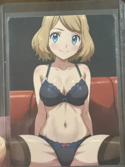 Pokemon Serena Lewd Anime Waifu Custom DIY Art Pokemon card Double Sided - Image 1