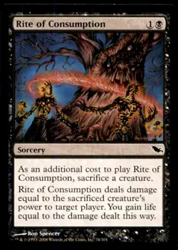 MTG Rite of Consumption LP Light Play Shadowmoor [3187] - Image 1