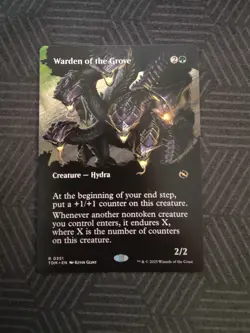 mtg warden of the grove borderless tarkir: dragonstorm - Image 1