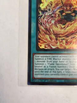 Yugioh! Flame Swordsrealm Super Rare #MZMI-EN006 1st Edition - Image 3