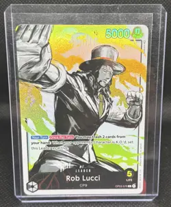 2023 One Piece Gaming Pillars of Strength Rob Lucci Leader #OP03-076 - Image 1