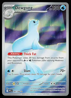 Dewgong 097/094 Holo Illustration Rare Phantasmal Flames Pokemon Card - Image 1