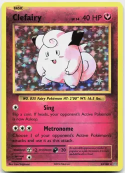 Clefairy 63/108 Holo Rare Evolutions Pokemon Holo Near Mint - Image 1