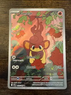 Pansear Pokemon White Flare 099/086 Illustration Rare Full Art SV NM - Image 1
