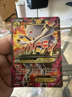 Pokemon M Mega Mewtwo EX Ultra Rare Holo TCG Card 160/162 XY Breakthrough Hp - Image 1