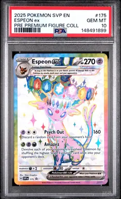 148491899 Espeon ex 2025 Pokemon SV Prismatic Evolutions Promo #175 PSA 10 - Image 1