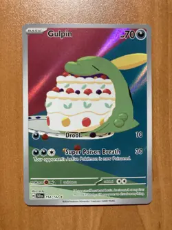Pokemon Card TCG SCR Gulpin Illustration Rare 154/142 Stellar Crown Fast Shippin - Image 1