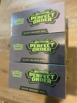 Pokemon TCG Mega Evolution Perfect Order ETB, SEALED, Lot of 3 - English - Image 4