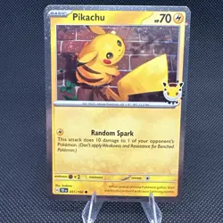 Pikachu Pokemon Day 2026 051/162 30th Anniversary Promo Pokemon TCG MINT - Image 1