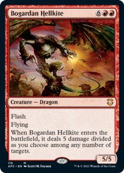 Bogardan Hellkite x4 - Commander: Adventures in the Forgotten Realms - NM-Mint, - Image 1
