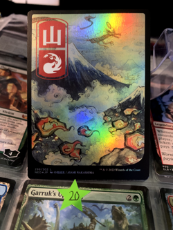 MTG Mountain NEO Kamigawa, Neon Dynasty. 299 FOIL full art. - Image 1
