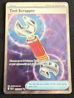 POKEMON Tool Scrapper #115/086 Holo ME04: Chaos Rising NM - Image 1