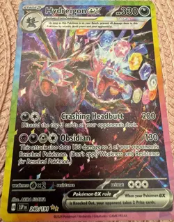 Pokemon TCG Hydreigon ex Sv08 Surging Sparks SIR Holo EN 240/191 HP 330 - Image 1