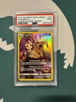 2019 Pokemon TCG Sun & Moon Cosmic Eclipse Full Art Mimikyu #245/236 PSA 9 MINT - Image 1