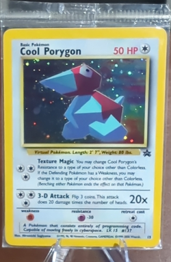 Sealed Vintage Pokemon Wotc Promo Holo Cool Porygon #15 Mint Condition - Image 1