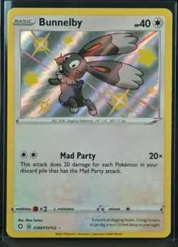 Bunnelby SV097/SV122 Shining Fates Shiny Vault 2021 Shiny Holo Pokemon TCG - NM - Image 1
