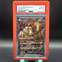 2023 POKEMON SWORD & SHIELD CROWN ZENITH #GG36 FULL ART/ENTEI V PSA 10 - Image 1