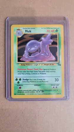 Pokemon TCG Muk Fossil 13/62 Holo 1999-2000 Wizards Base Set Copyright Holo Rare - Image 1