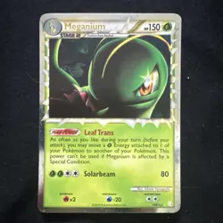 Pokemon TCG Meganium Prime HeartGold SoulSilver Holo Card 109/123 Prime Rare - Image 1